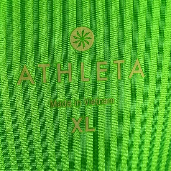 ATHLETA Speedsetter Green Striped Sleeveless Racerback Double Strap Tank Size XL - Picture 4 of 6